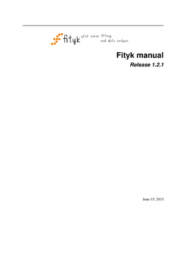 Fityk Manual Release 1.2.1