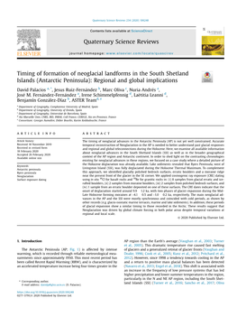 Antarctic Peninsula): Regional and Global Implications