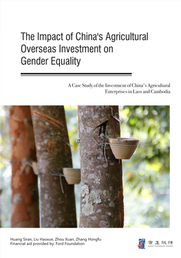 The Impact of China's Agricultural Overseas Investment on Gender Equality