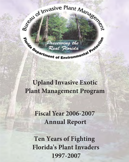 Upland Invasive Exotic Plant Management Program Fiscal Year