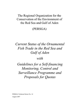 The Regional Organization for the Conservation of the Environment of the Red Sea and Gulf of Aden (PERSGA)