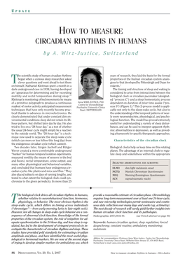 How to Measure Circadian Rhythms in Humans