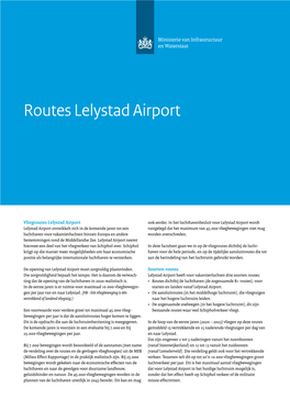 Open Het Bestand Factsheet Routes Lelystad Airport