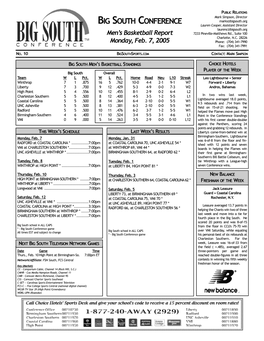 2004-05 Men's Basketball Release.Qxd