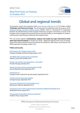 Global and Regional Trends