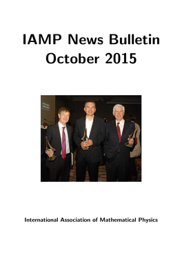 IAMP News Bulletin October 2015