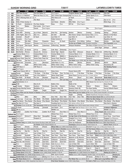 Sunday Morning Grid 7/30/17 Latimes.Com/Tv Times