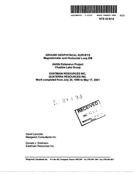 Ground Geophys Survs Mag & Hlem