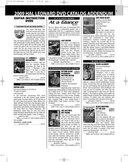 2009 Hal Leonard Dvd Catalog Addendum