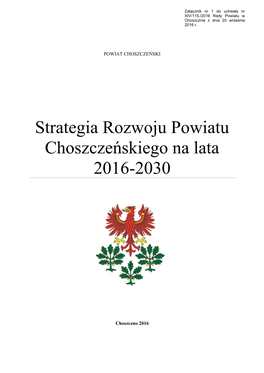 Strategia Rozwoju Powiatu Choszczeńskiego Na Lata 2016-2030