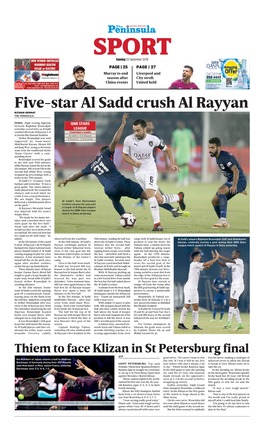 Five-Star Al Sadd Crush Al Rayyan RIZWAN REHMAT the PENINSULA