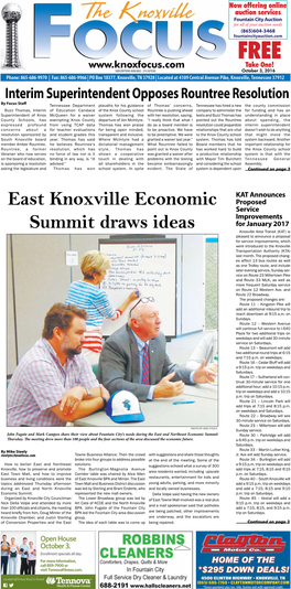 East Knoxville Economic Summit Draws Ideas