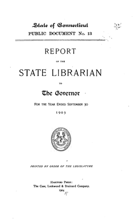 Report of the State Librarian