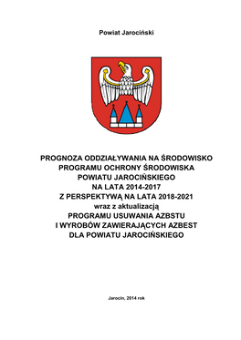 Prognoza Oddziaływania Na Środowisko