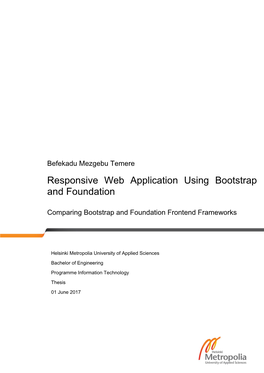 Responsive Web Application Using Bootstrap and Foundation