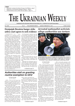 The Ukrainian Weekly 2011, No.9