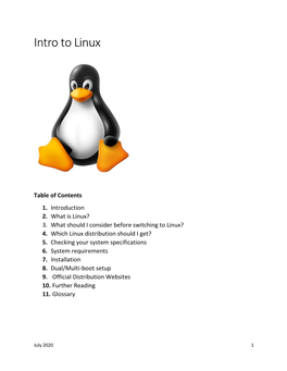 Intro to Linux