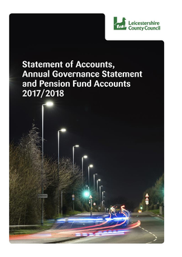 2017-18 Statement of Accounts, Annual Governance Statement And