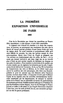 La Première Exposition Universelle De Paris 1855