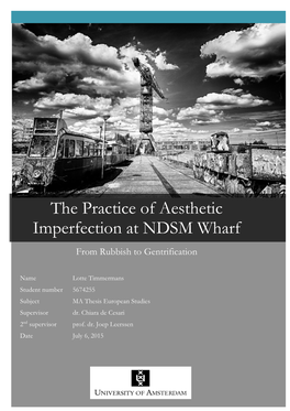 The Practice of Aesthetic Imperfection at NDSM Wharf