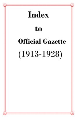 Official Gazette (1913-1928)