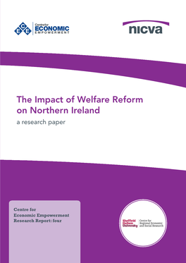 The Impact of Welfare Reform on Northern Ireland a Research Paper