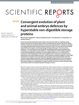 Convergent Evolution of Plant and Animal Embryo Defences