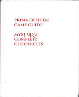 URU Complete Chronicles Prima Official Eguide