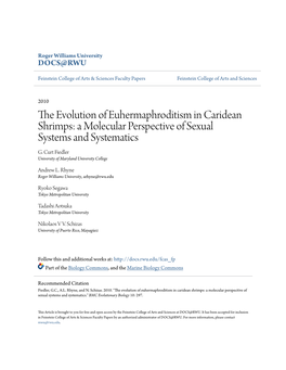 The Evolution of Euhermaphroditism in Caridean Shrimps