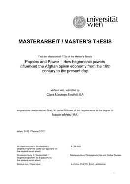 Masterarbeit / Master's Thesis