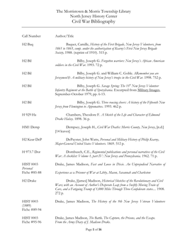 Civil War Bibliography