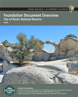 Foundation Document Overview, City of Rocks National Reserve, Idaho