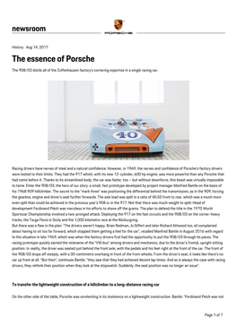 The Essence of Porsche the 908/03 Distils All of the Zuffenhausen Factory’S Cornering Expertise in a Single Racing Car