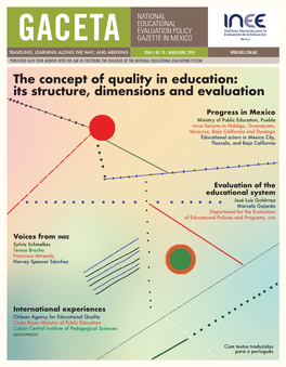 The Concept of Quality in Education: Its Structure, Dimensions and Evaluation