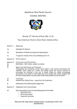 Hamble-Le- Rice Parish Council