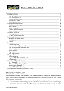 Spacecraft Propulsion