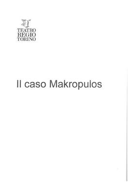 CASO MAKROPULOS (Vec Makropulos)