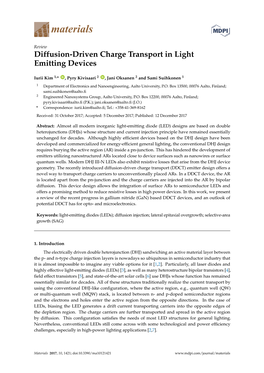 Diffusion-Driven Charge Transport in Light Emitting Devices