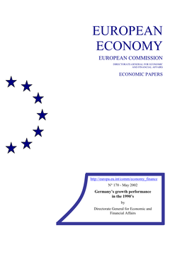 European Economy. Economic Papers. Germany's Growth Performance in the 1990'S