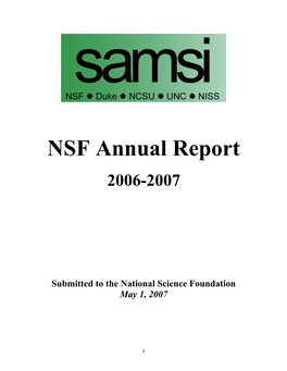 NSF Annual Report