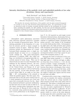 Intensity Distribution of the Parhelic Circle and Embedded Parhelia at Low Solar Elevations: Theory and Experiments