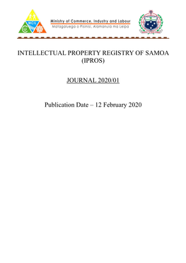 Intellectual Property Registry of Samoa (Ipros)