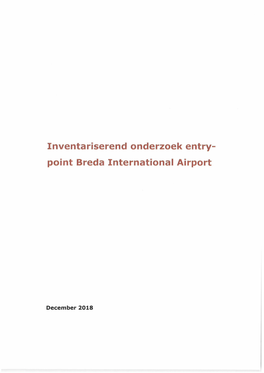 Inventariserend Onderzoek Entry- Point Breda International Airport