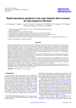 Radial Abundance Gradients in the Outer Galactic Disk As Traced by Main-Sequence OB Stars? G