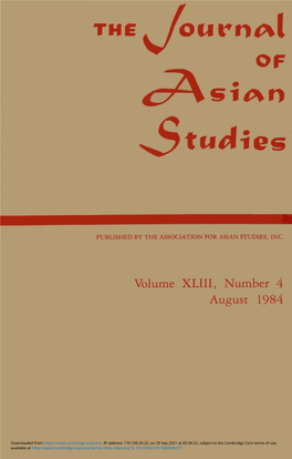 Volume XLIII, Number 4 August 1984