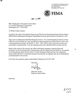 FEMA Susquehanna Steam Electric Station, Final Exercise Report