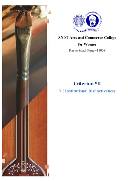 Criterion VII 7.3 Institutional Distinctiveness Contents