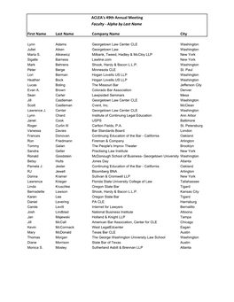 Conference Rosters