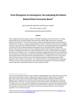 Re-Evaluating the History Behind China's Economic Boom