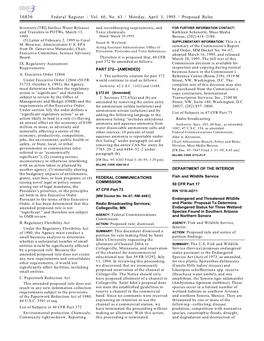 Federal Register / Vol. 60, No. 63 / Monday, April 3, 1995 / Proposed Rules